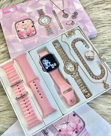 Наручные часы: Новый, Спортивный Комплекты с часами, цвет - Розовый — 1