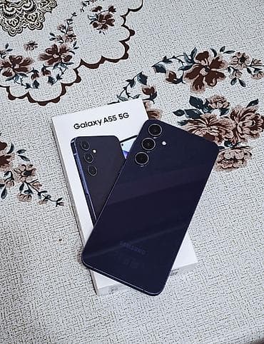 kondisioner mobil: Samsung Galaxy A55, 256 GB, rəng - Göy, İki sim kartlı — 2