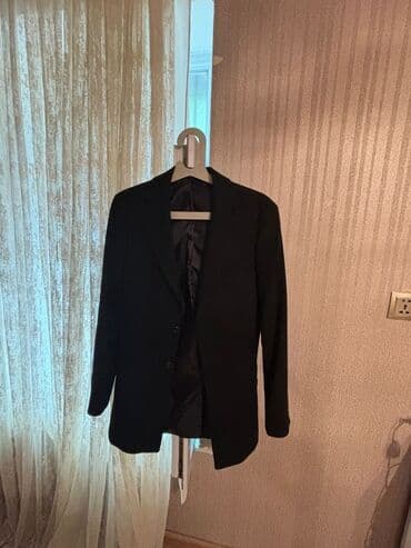 kişi jaketleri: Kişi üçün klassik qara pencək - Rəng: qara - Kəsim: klassik, iki — 3