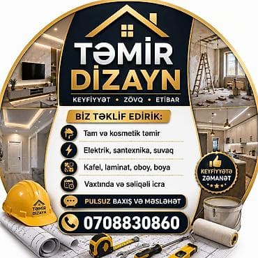 tikinti iş elanları: TƏMİR DİZAYN – keyfiyyət, zövq və etibar Xidmətlər: - Tam və kosmetik — 1