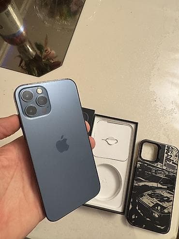 ucuz telafonlar: IPhone 12 Pro, 256 GB, Pacific Blue, Simsiz şarj, Face ID, Sənədlərlə — 2