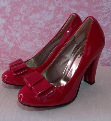 туфли с силиконовыми вставками: Туфли, Размер: 37, цвет - Красный, Новый — 2