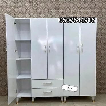 metbex skaf: Yeni, 4 qapılı, Güzgülü, Ağ, Digər material, Açılan, Düz dolab — 5