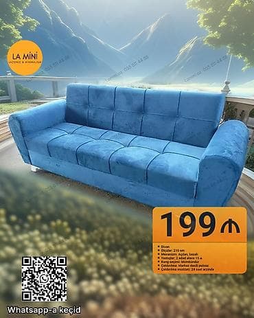 Divan, Açılan, Bazalı, Vеlur parça, Şəhərdaxili pulsuz çatdırılma