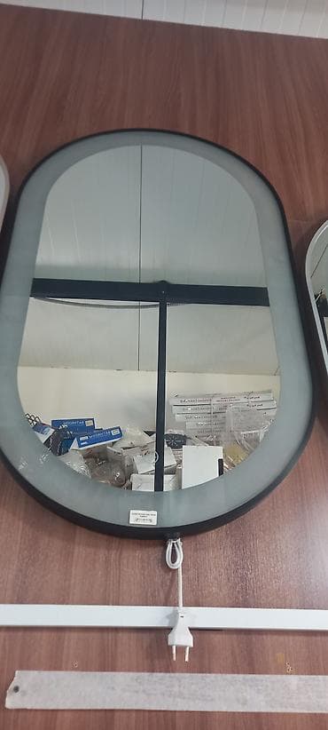 Зеркало Настенное, Овал, Для ванной, С подсветкой at lalafo.az Зеркало Настенное, Овал, Для ванной, С подсветкой
