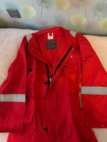 iş paltarı: Qara 54, narıncı 58 və qırmızı 56 ölçüdə iş kombinizonları satılır — 5