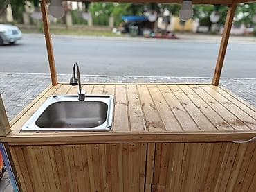 Butkalar, köşklar: Təbii Meyvə Kokteyli köşkü – mobil satış köşkü - Material: taxta — 4