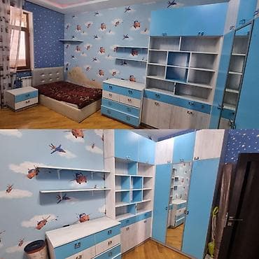 Oğlan üçün, İşlənmiş, Təknəfərlik çarpayı, Yazı masası, Dolab, Tumba — 1