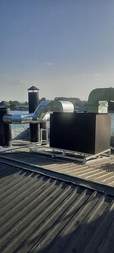 kafe avadanlıqları: Mətbəx tüstüsü üçün sulu filtr – havalandırma xəttinə qoşulan sənaye — 3