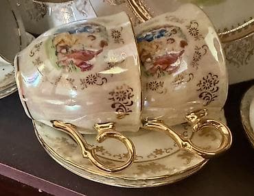 Çay dəsti, rəng - Ağ, Farfor, 2 nəfərlik