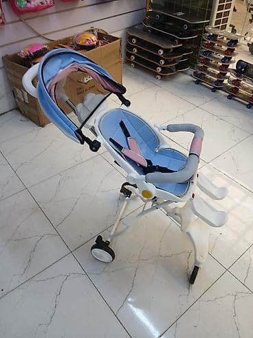 Детская одежда и обувь: Классическая прогулочная коляска, Новый, Пол: Мальчик, Возраст: 1-6 месяцев, Платная доставка — 3