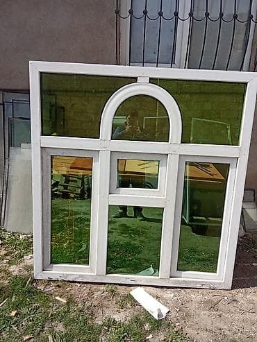 pencere sekilleri: İşlənmiş İkiqat şüşə paketi Plastik pəncərə, Еni: 140 sm, Uzunluğu: 160 sm — 5