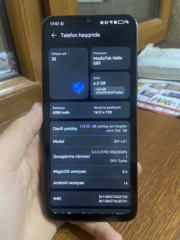 Alfa Romeo: Honor X6b, 256 GB, rəng - Qara, Sensor, Barmaq izi, İki sim kartlı — 7