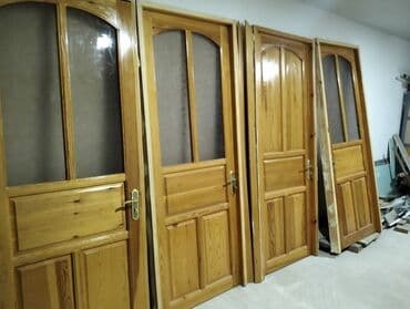 Фурнитура и комплектующие: Taxta qapı və pəncərə dəsti 4 ədəd Taxta qapı.qapilarin hündürlük 218 — 2