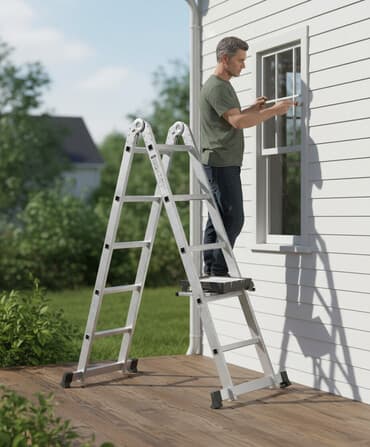 Çoxfunksiyalı alüminium nərdivan, müxtəlif hündürlüklərdə işləmək üçün lalafo.az -da Çoxfunksiyalı alüminium nərdivan, müxtəlif hündürlüklərdə işləmək üçün