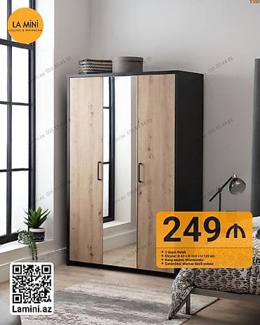 3 qapılı dolab – La Mini dizaynı - Ölçülər: Dərinlik 47 sm × lalafo.az -da 3 qapılı dolab – La Mini dizaynı - Ölçülər: Dərinlik 47 sm ×