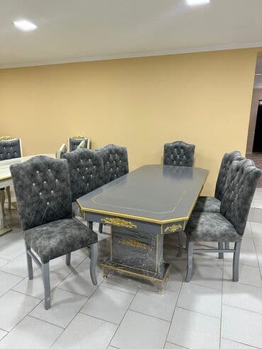 oturacaq dəstləri: Mətbəx üçün, Yeni, Dördbucaq masa, 6 stul — 2