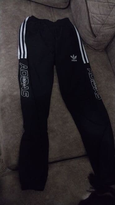 Рубашки: Спортивные Мужские брюки, Adidas, One size, цвет - Черный — 1