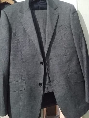 kisi pencekleri: Machado klassik kişi kostyumu (2 parçalı) - Rəng: tünd boz - Model — 1