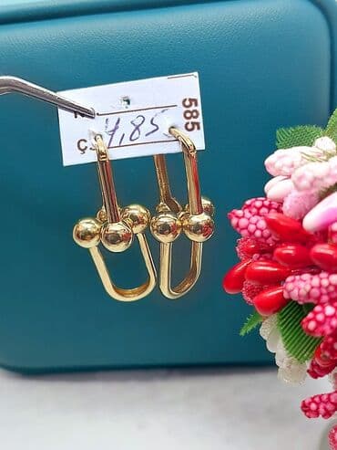 sirqalar qizil: Sırğa, Sarı qızıl, 585 Əyar, 443 g, Pulsuz çatdırılma — 2