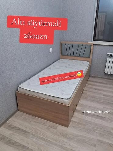 taxt çarpayi: - Tək nəfərlik taxt: altı sürgülü çekmecələr ilə əlavə saxlama imkanı — 1