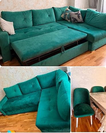 Divan və masa dəstləri: *DIVAN+6STUL* Qiymət *500 AZN* ünvan Xırdalan Zülfiyyə ZB — 1