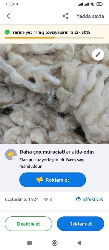 Yun satılır kirli bir manatdan temiz 2 manata topdan alana hədiyyə yu