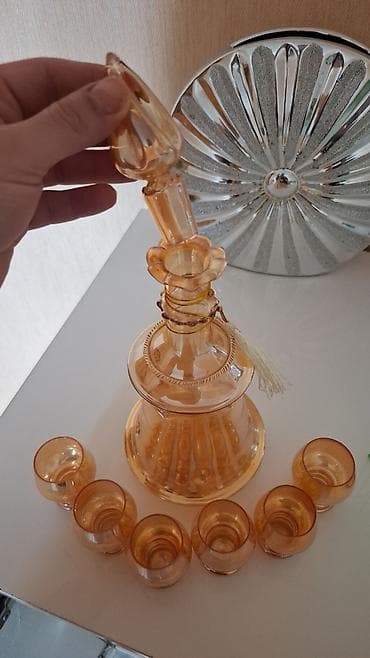sorba qabi: ✨ Original Bohemia Glass – Çexiya istehsalı ✨ Kəhrəba rəngli, nazik və — 2