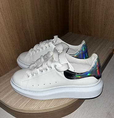 Ayaqqabılar: Orijınal Alexander McQueen Ağ rəngli uniseks krossovkalar - — 4