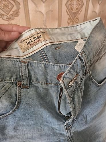salvar: Jack Stone markalı açıq mavi cins şalvar - Rəng: açıq mavi, yüngül — 3