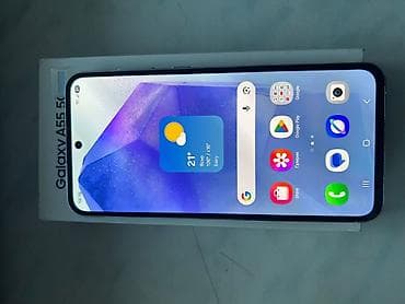 samsung a6: Samsung Galaxy A55, 256 GB, rəng - Ağ, Zəmanət, İki sim kartlı, Face ID — 2
