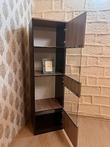 Mağaza avadanlığı: Vitrin tipli şkaf cutu 90 Azn - Material: laminat/LDSP ağac fakturalı — 1