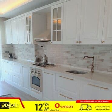 кухонная мебель на заказ в баку цены: Кухонный гарнитур на заказ, Самозакрывающие петли, Есть кредит, Бесплатная доставка, Платная доставка, Доставка в районы — 1