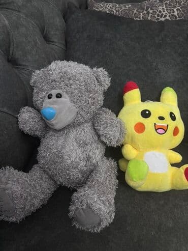 Məhsul: Yumşaq oyuncaqlar dəsti - 1 ədəd boz tüklü ayıcıq: qara