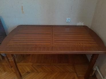 nerj stol: Açılan yemək masası - Material: təbii ağac karkas, parlaq lak örtüklü — 2