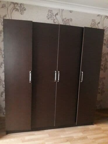 ikinci əl şkaflar: Açılan, 4 qapılı Düz dolab, Qarderob, paltar dolabı — 1