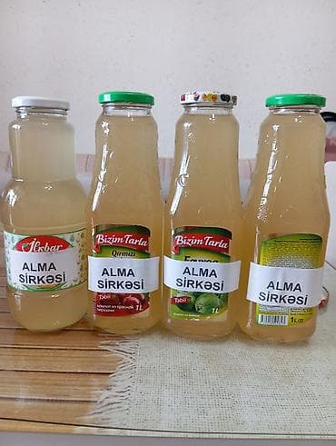 souslar: Qızıləhmədi sortundan hazırlanmış təbii alma sirkəsi - Həcmi: 1 litr — 2