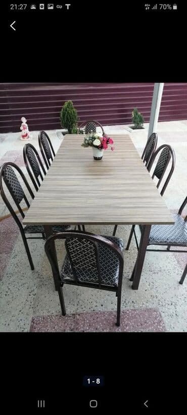 metbex stullari: Dördbucaq masa, Mətbəx üçün, Qonaq otağı üçün, Dəhliz üçün, 4 nəfər, Açılan, Azərbaycan, Zəmanətli — 27