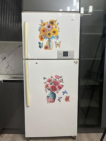 disk satisi: Yeni 2 qapılı LG Soyuducu Satılır, rəng - Ağ, Təkərli — 1