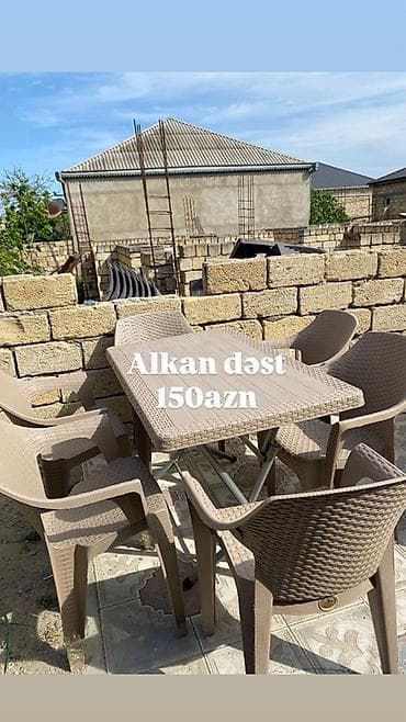 bağ ucun cətir: Plastik bağ/kafe mebel dəstləri - Material: keyfiyyətli plastik — 2