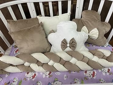 bamboo tekstil: Uşaq beşiyi üçün tekstil dəsti Tərkib: - 1 ədəd hörgü tipli qoruyucu — 4