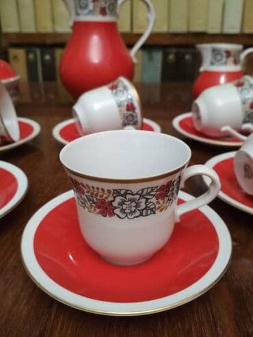 карникс кофе: Qəhvə dəsti, rəng - Qırmızı — 3