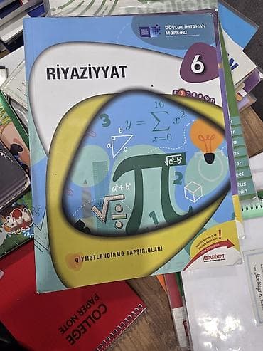 8 ci sinif kitabları: Riyaziyyat – 6-cı sinif üçün qiymətləndirmə tapşırıqları kitabı - — 1