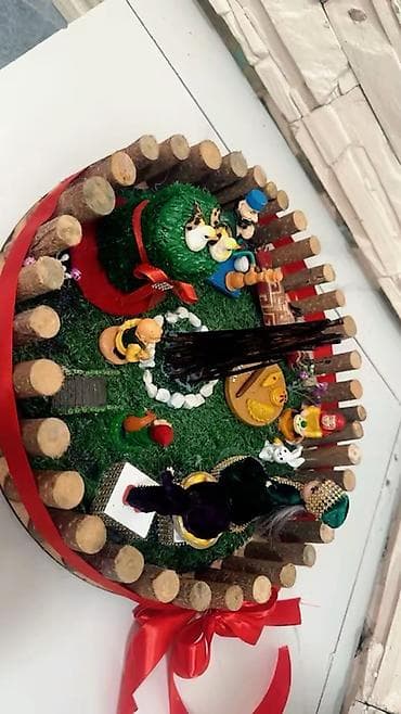 kənd məhsulları: Məhsul: Novruz temalı dekorativ kompozisiya (əl işi maket) Təsvir: - — 4