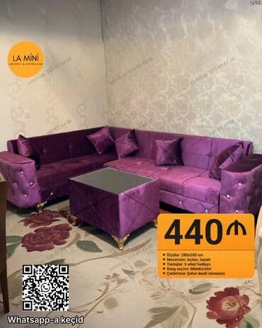 Künc divan, Qonaq otağı üçün, Açılmayan