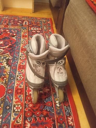 Digər idman və istirahət malları: Uşaq üçün tənzimlənən konki 4 təkərli rəngi açıq boz Uşaqlar üçün — 5