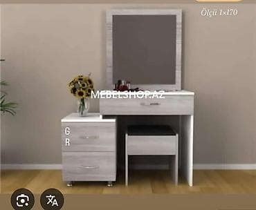 Vizaj stolu dəsti - Ölçü: 1x170 (şəkildə qeyd olunub) - Komplekt