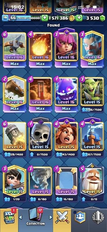 Спорт и хобби: Clash Royale oyun hesabı - Kral səviyyəsi: 66 - Kupa: 10 886 - Qızıl — 3