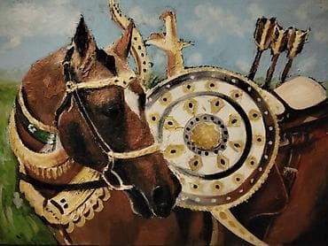 Satış üçün qısa və cəlbedici təsvir: "Döyüşçü Ruhu" – Əl işi rəsm