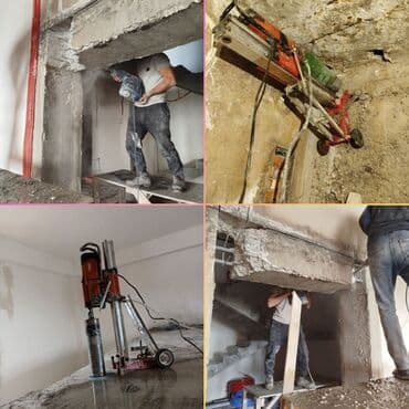 qabyuyan təmiri: #Betonkesme #betondeşmə Beton kubik kərpic - dən kəsim deşim — 5
